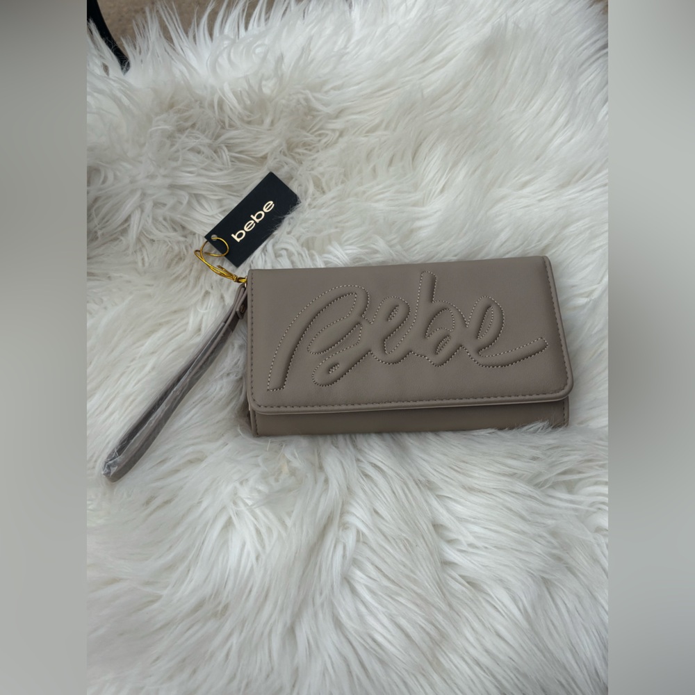 Bebe taupe trifold  Embroidery Wallet - Picture 8 of 9